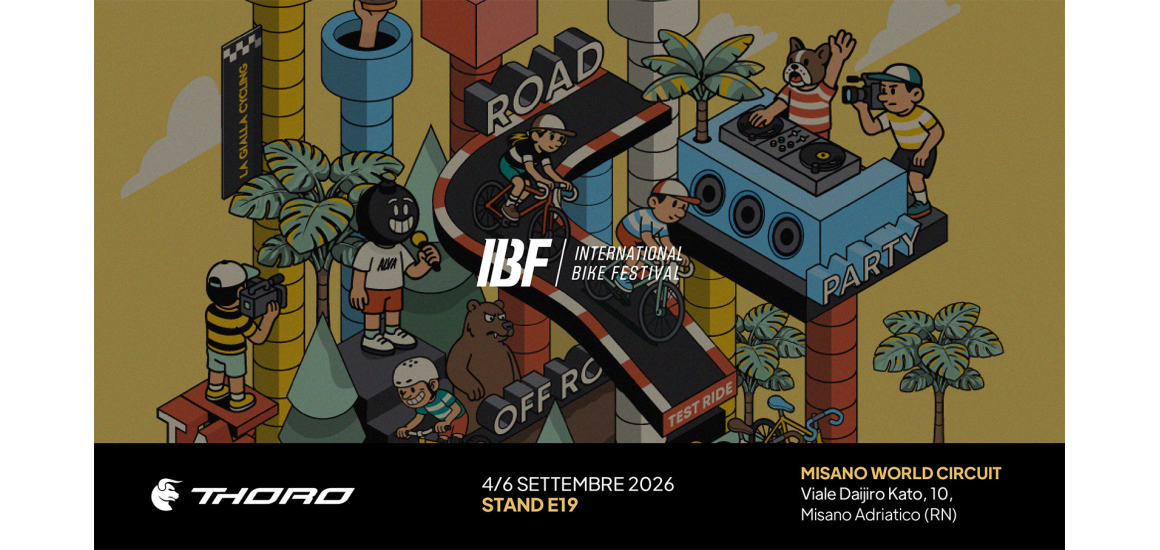 THORO SARÀ PRESENTE A IBF – ITALIAN BIKE FESTIVAL 4-6 SETT 2026